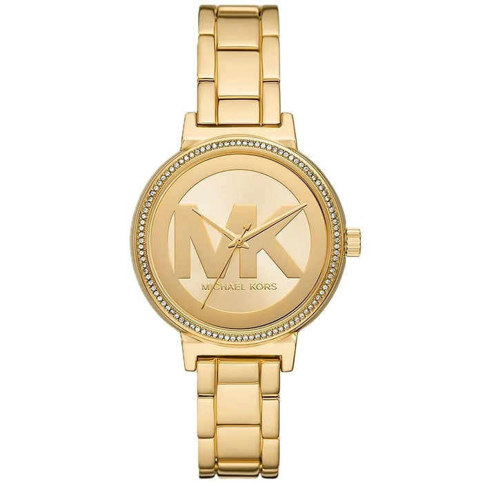 Women Sofie Embellished Dial & Stainless Steel Straps Analogue Watch MKO1051 Authentic