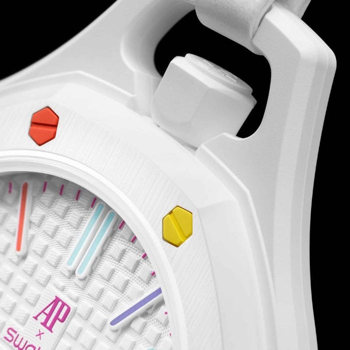 Swatch x Audemars Piguet Bioceramic Royal Pop "Huit Blanc"