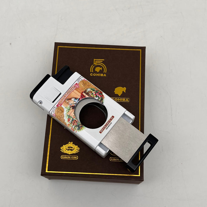 Cohiba 2-in-1 Torch Cigar Lighter and Guillotine Cutter Combo