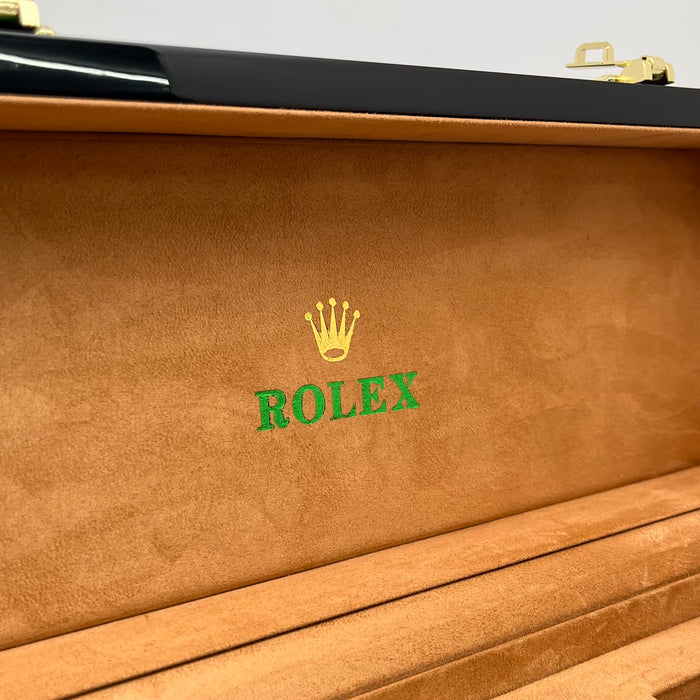 Rolex Luxury Green Wooden 5- Slot Watch