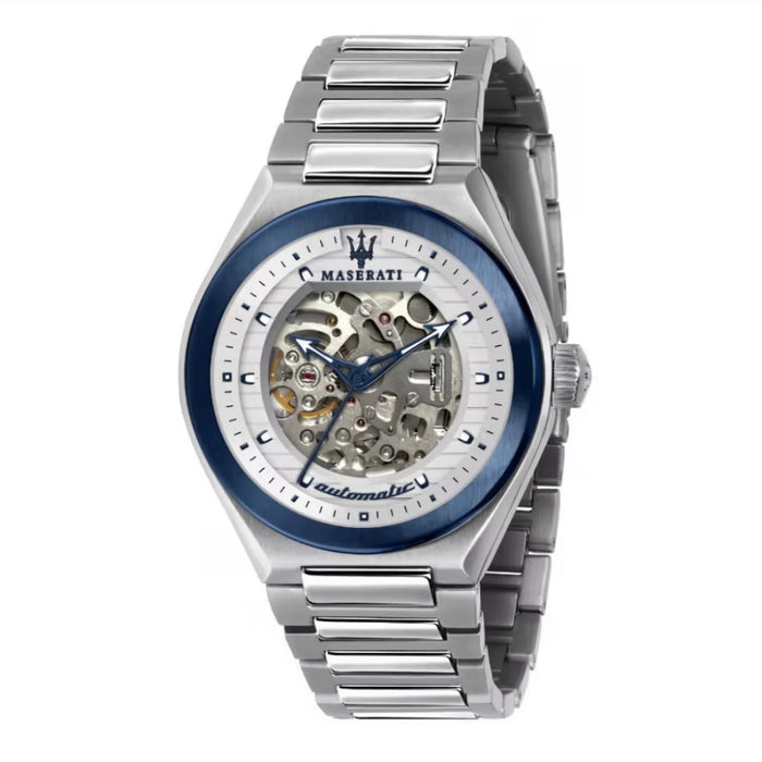 Maserati Triconic Skeleton Grey Dial R8823139002- Authentic