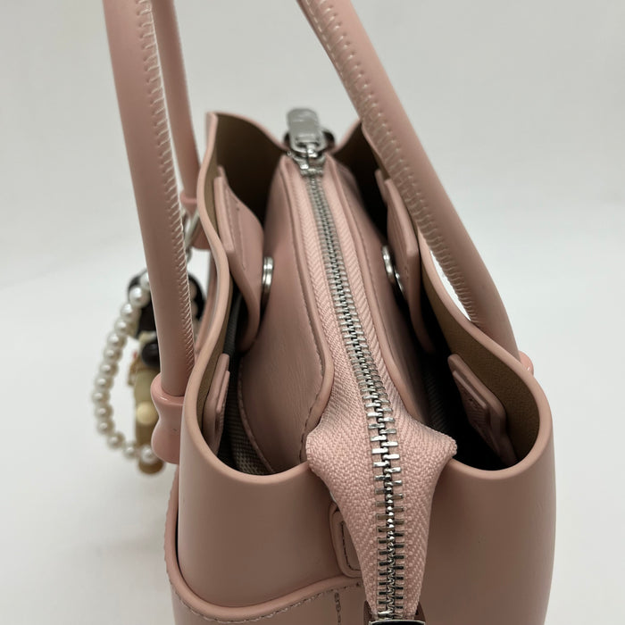 Genuine Leather Women Bag With Charm