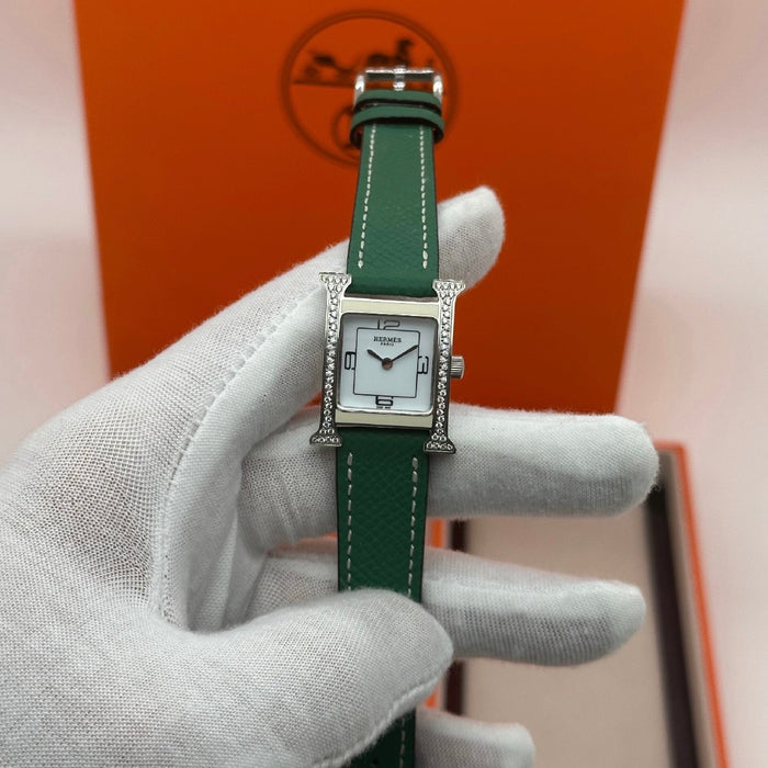 H Stress With Green Strap Watch