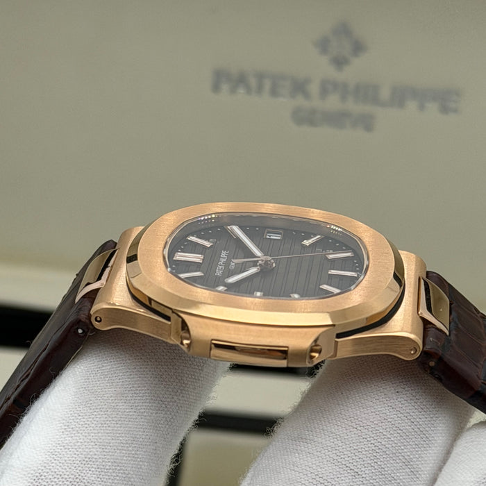 Patek Philippe Nautilus Date Sweep Seconds (Rose Gold / Brown Dial) 5711R-001 - Swiss Super Clone