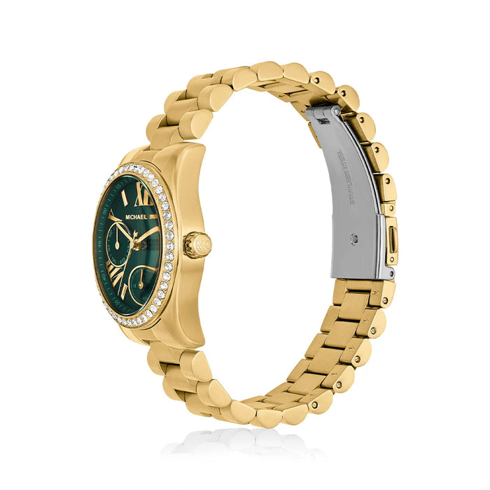 Michael Kors Lexington 32mm Gold-Tone Watch Mk4924 Authentic