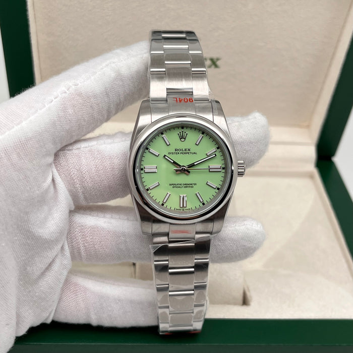 Rolex Oyster Perpetual pistachio Green Dial  (5A+)