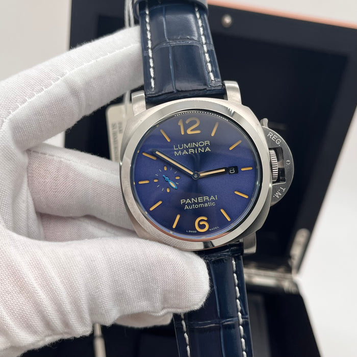 Panerai Luminor Titanium watch 44mm blue dial and a matching blue strap