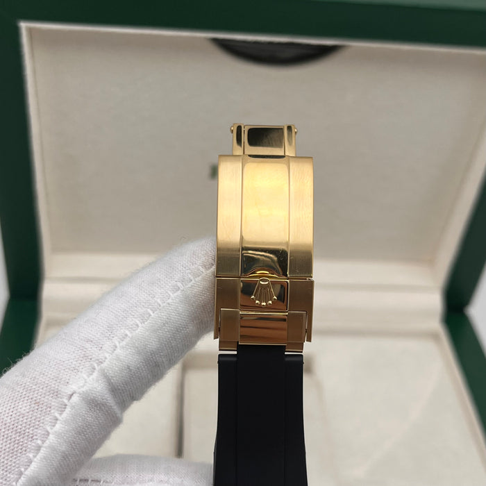 Rolex Daytona Leather  Watch Band Rubber whiteGold Dial 40mm (5A+)