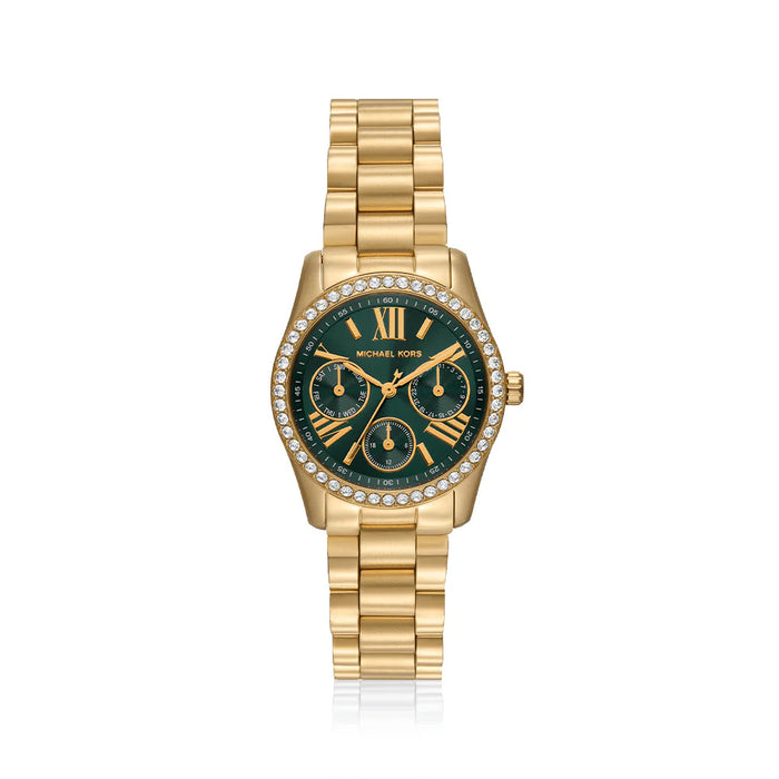 Michael Kors Lexington 32mm Gold-Tone Watch Mk4924 Authentic