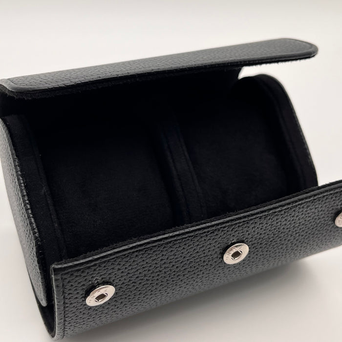 Portable Faux Leather 2-Slot Watch Storage Box