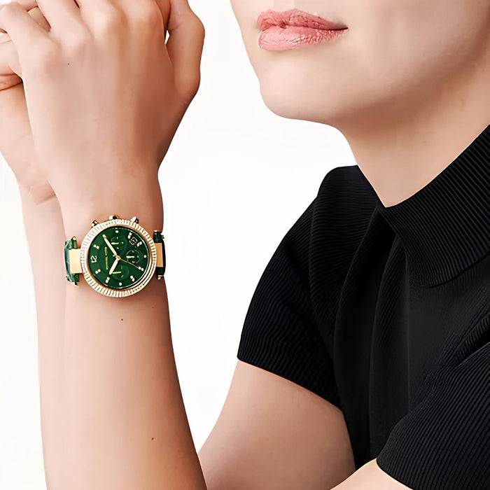 Michael Kors Watch For Women Parker MK6985 With White Dial Polyurethane Chloride Strap Authentic