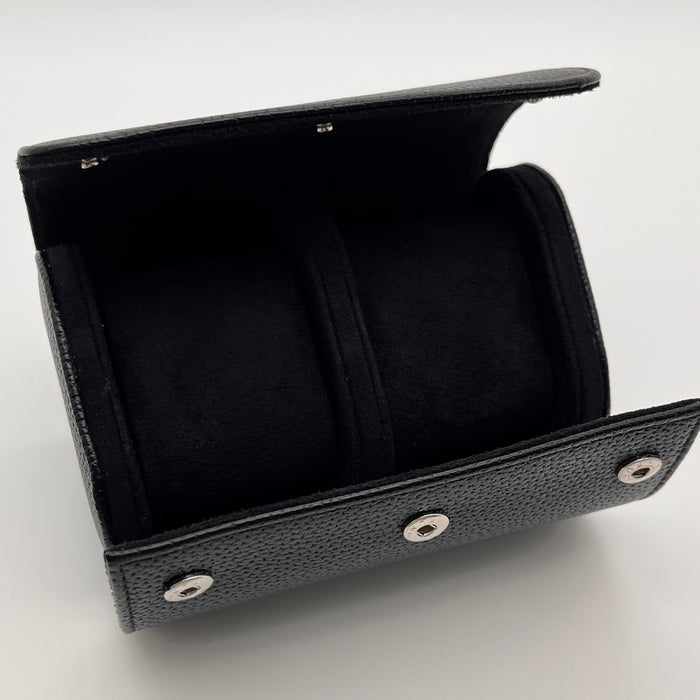 Portable Faux Leather 2-Slot Watch Storage Box