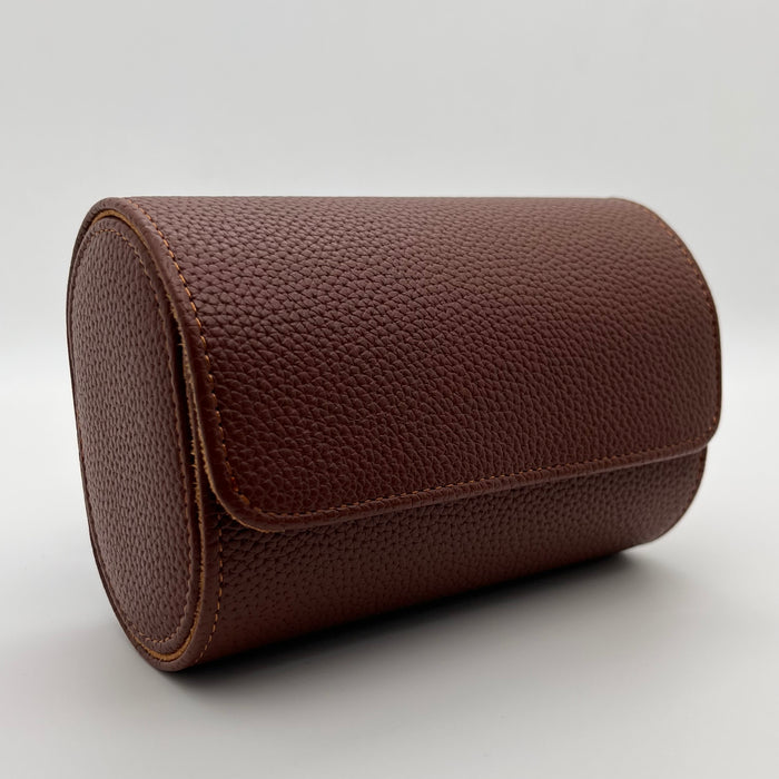 Portable Faux Leather 2-Slot Watch Storage Box