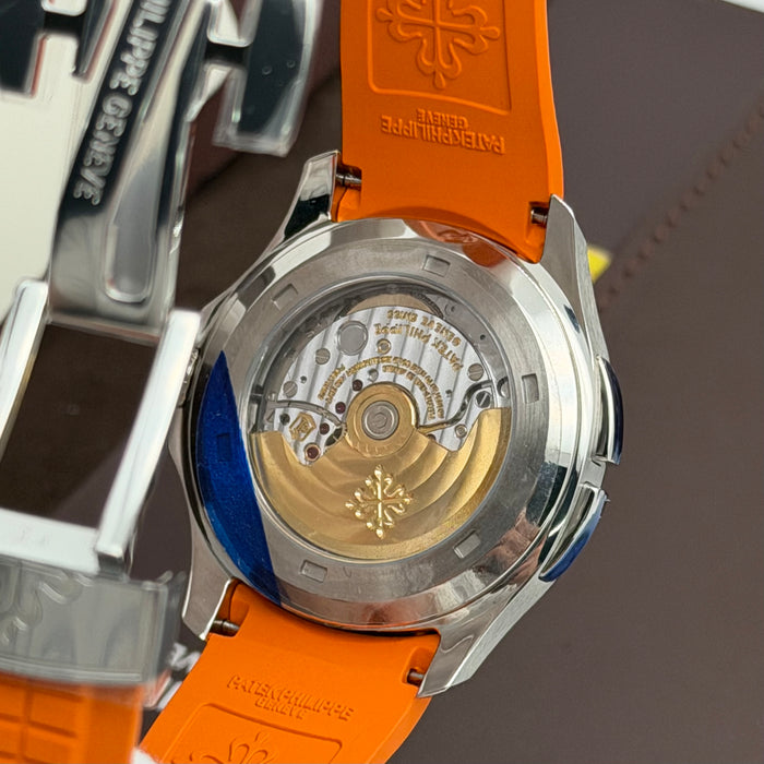 Patek Philippe Aquanaut Travel Time 5164A-001 – Swiss Super Clone (Orange Rubber Strap)