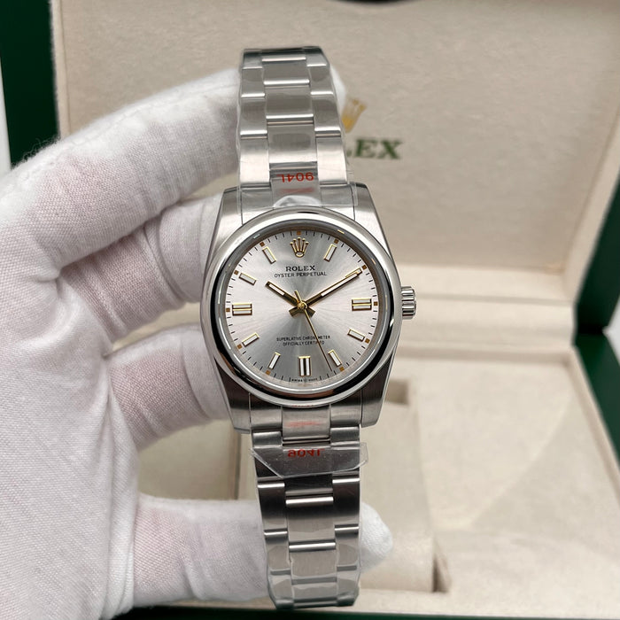 Rolex Oyster Perpetual Silver Dial  (5A+)