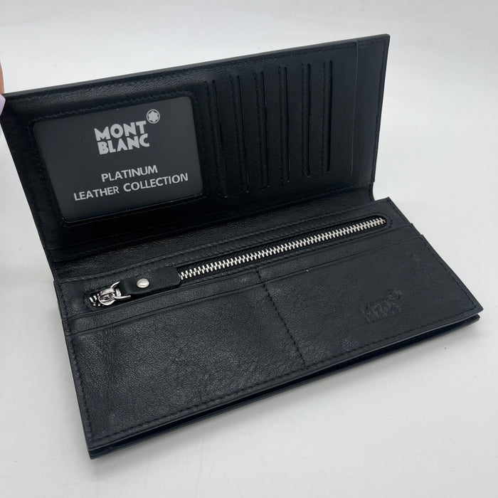 Montblanc Vertical Billfold Wallet Real Leather (Montblanc Collection)