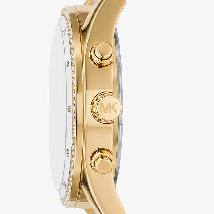 Michael Kors Hadyn Pavé Gold-Tone Watch Mk7484 Authentic