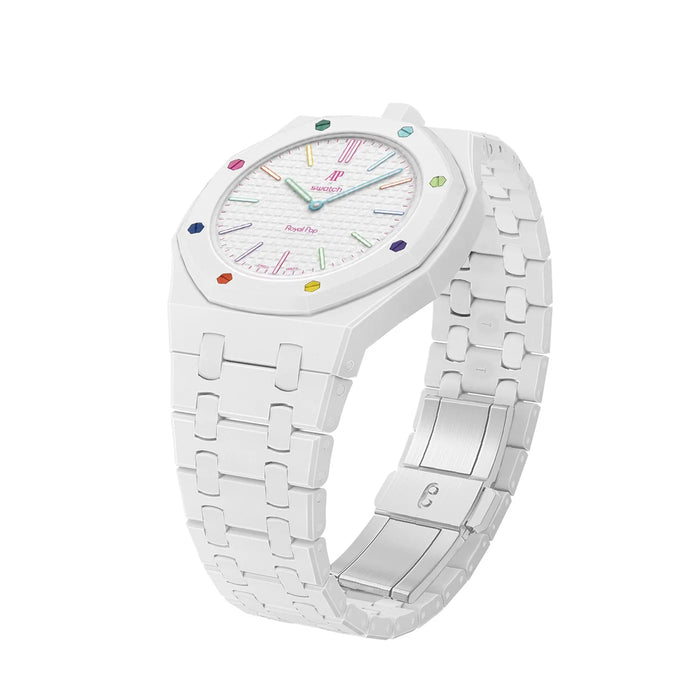 AP X SWATCH ROYAL POP Bioceramic Strap -  White