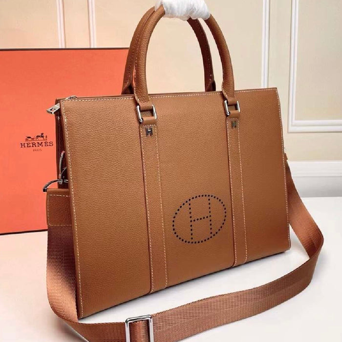 “H” Genuine Leather Business Bag