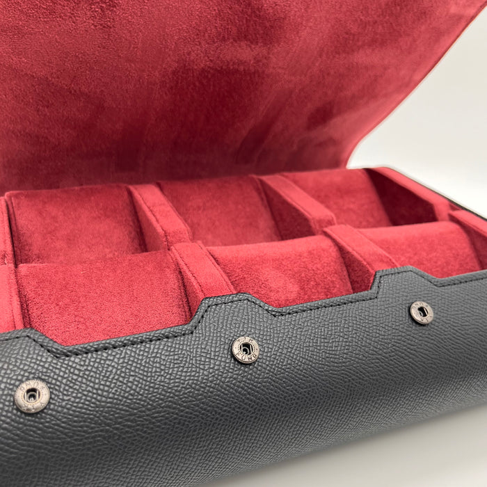 6-Slot Hexagonal Leather Watch Roll Box