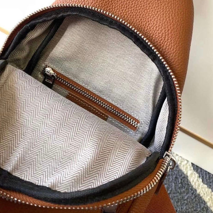 “H” Genuine Leather Chest Bag