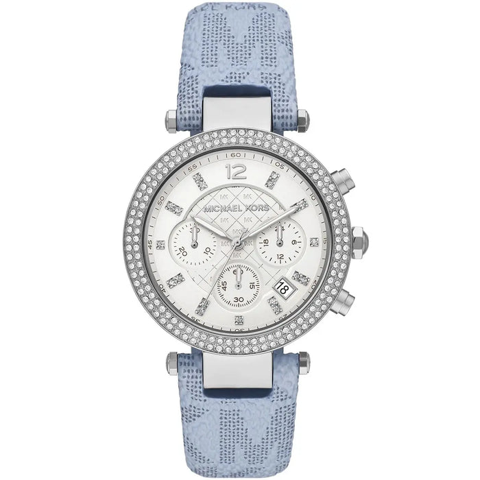 Michael Kors Watch For Women Parker MK6936
With White Dial Polyurethane Chloride Strap with Blue color Authentic