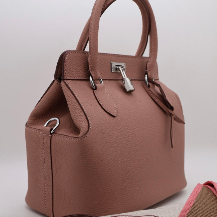 Key-Lock Genuine Leather Women Bag