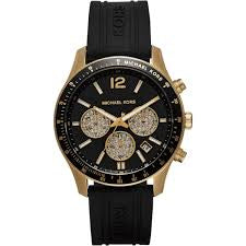 Michael Kors MKO1038 Berkley Quartz Rose Gold Dial Pink Silicone Watch Authentic