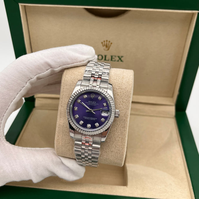 Rolex Datejust 31mm Purple Diamond Dial – Jubilee Bracelet (5A+)