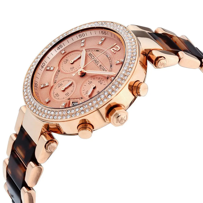 Michael Kors For Women Parker MK5538 With Rose Gold Dial Authentic
