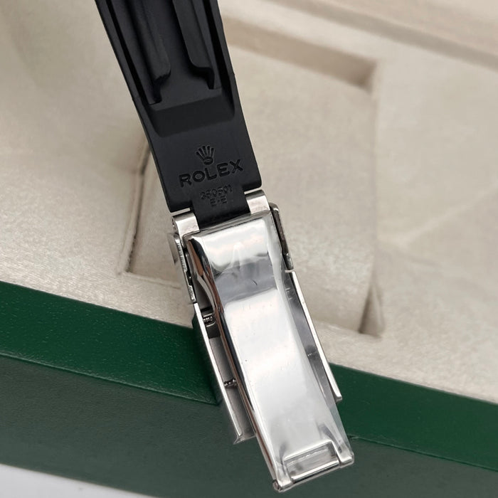 Rolex Daytona Leather  Watch Band Rubber 40mm white mother-of-pearl dial (5A+)