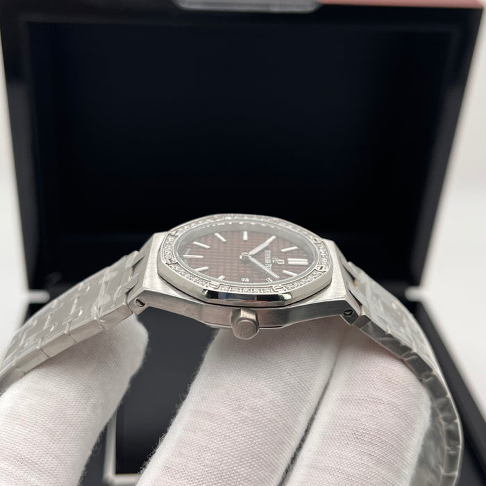 Audemars Piguet Royal Oak Quartz 33mm Stainless Steel with Chocolate Brown Dial