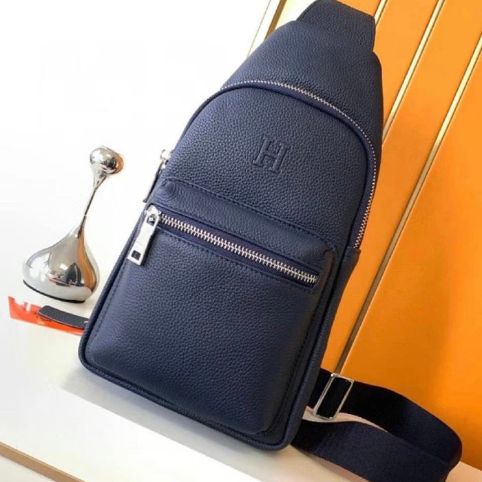 “H” Genuine Leather Chest Bag