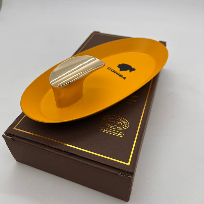 Lubinski Boat-Shaped Single Cigar Ceramic Ashtray