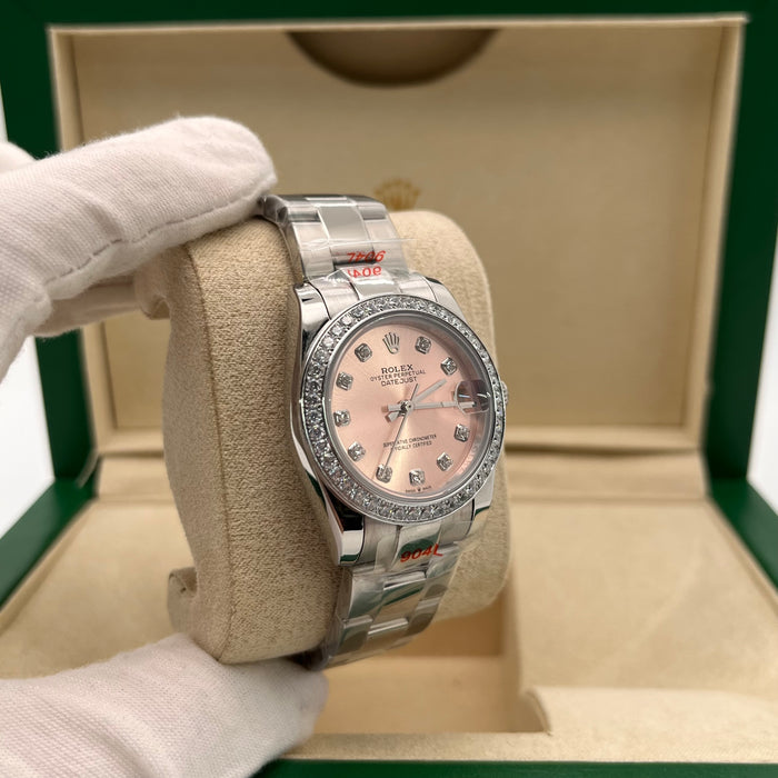 Rolex Lady Datejust Rose Dial Diamond  31MM - Oyster Bracelet (5A+)