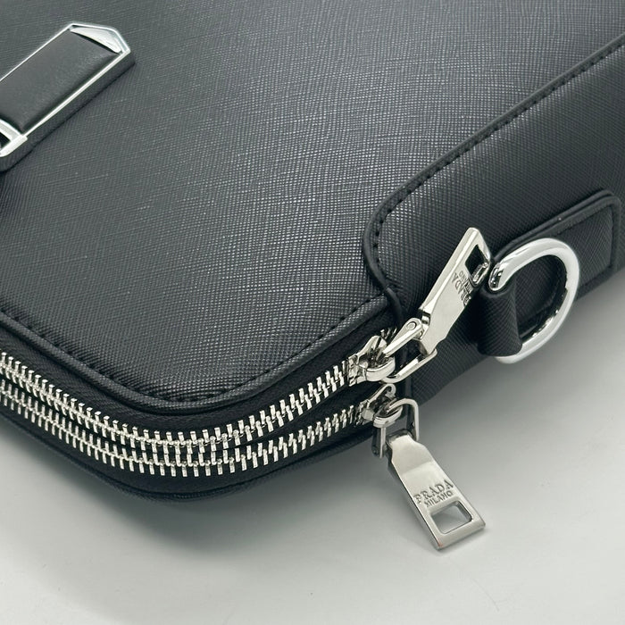 Prada Black Leather Laptop Bag