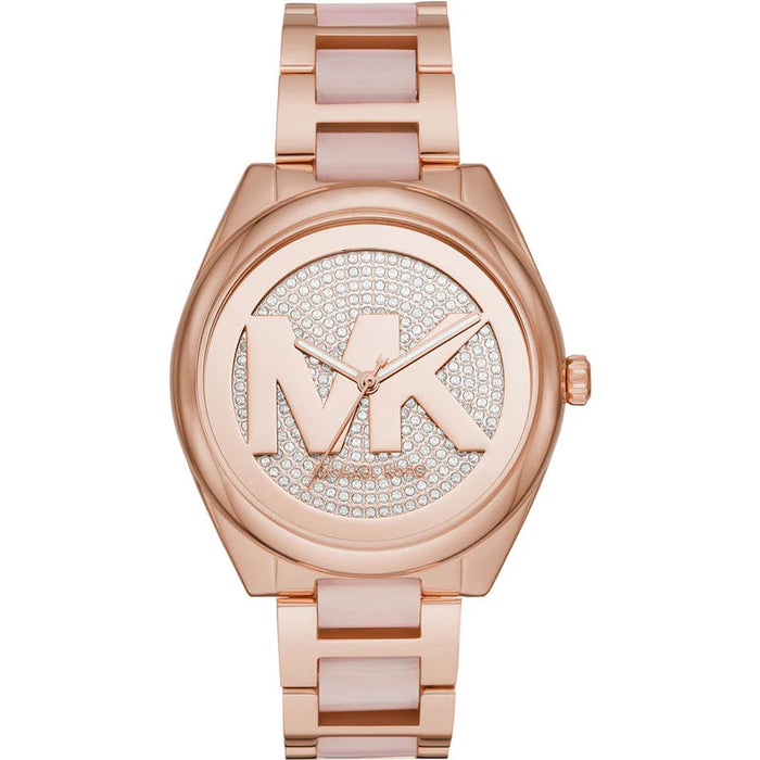 Michael Kors Ladies Watch Janelle 42mm Rose Gold MK7089 Authentic