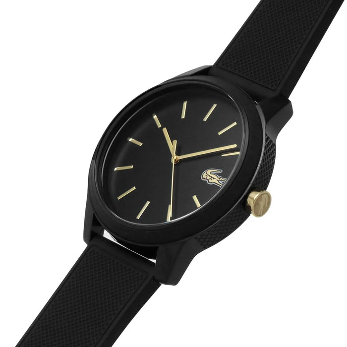 Lacoste Men's Geneva Black Silicone Watch - 2011010- Authentic