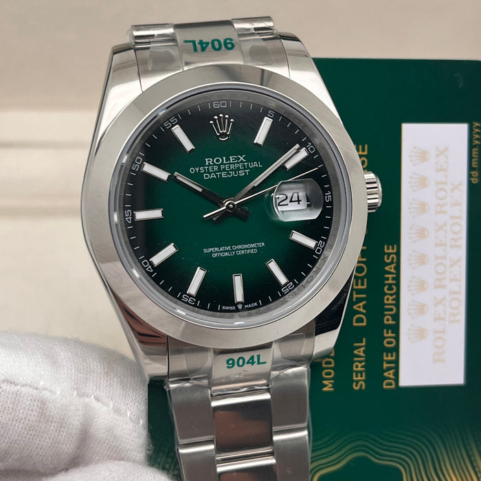 Rolex Datejust 41mm green ombré dial and a robust Oystersteel case - 2026