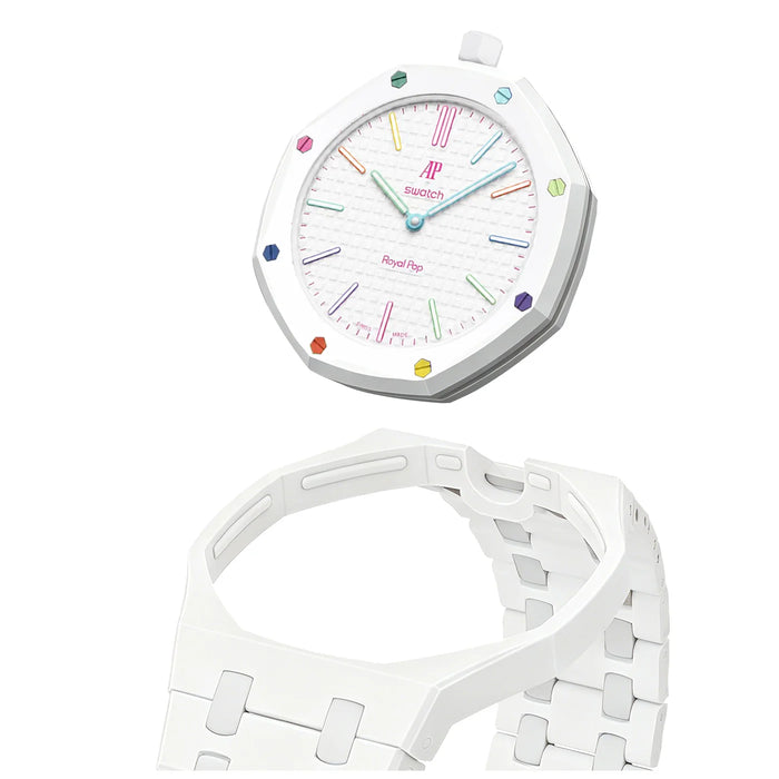 AP X SWATCH ROYAL POP Bioceramic Strap -  White