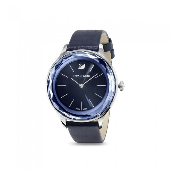 Swarovski Crystalline Aura Blue Leather Watch - 5295349 - Authentic