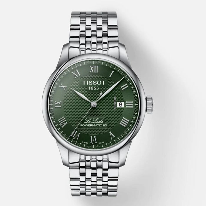 Tissot Le Locle Powermatic 80 – Green Roman Dial – Stainless Steel t006.407.11.093.00 - Swiss Factory