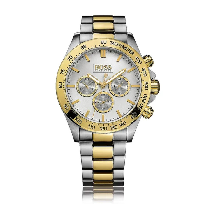 Hugo Boss Two-Tone Gold & Silver Chronograph Men’s Watch 1512960 - Authentic