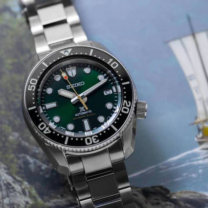Seiko Prospex Diver 200m Limited Divers Green Dial Silver Steel Strap SPB207J1 - Authentic