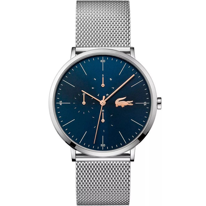 Lacoste Moon Watch Blue Dial Silver Mesh Strap - 2011024 - Authentic