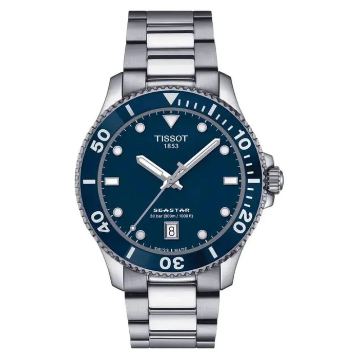 Tissot Seastar 1000 – Teal Blue Dial 40MM | 300m Diver | Stainless Steel t120.410.11.041.00 - Authentic