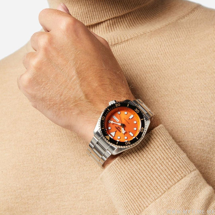 Seiko 5 Sports Automatic Diver Orange Dial Stainless Steel - SRPD59K1 - Authentic