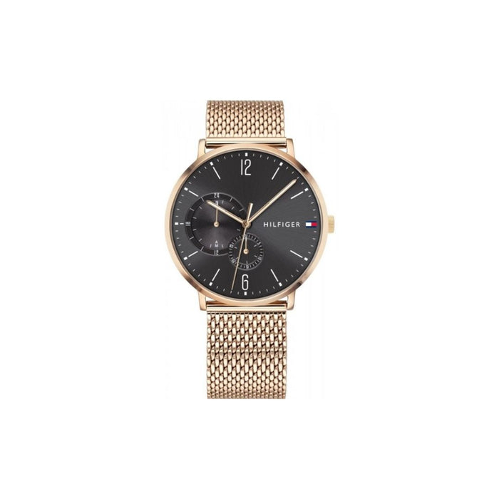 Tommy Hilfiger Black Dial Gold Mesh Watch for Women 1791506 - Authentic