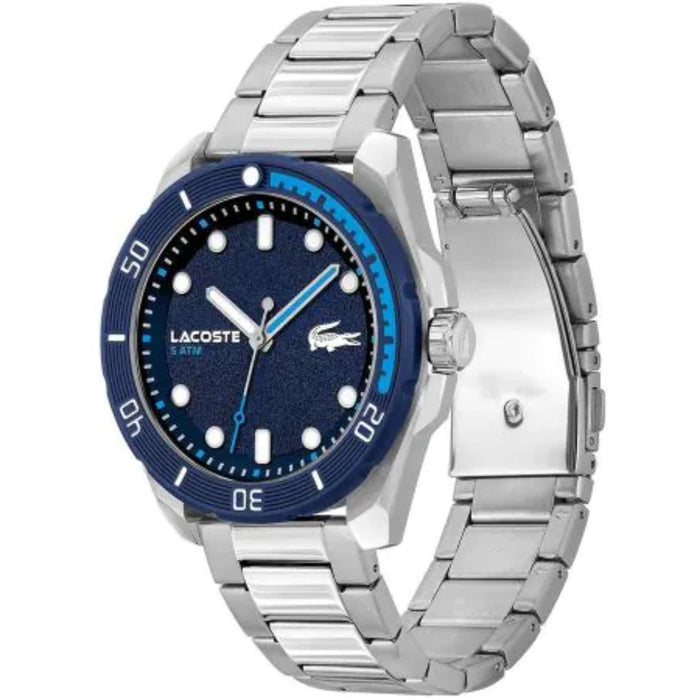 Lacoste Pacific Diver Stainless Steel Blue Dial Men’s Watch - 2011286 - Authentic