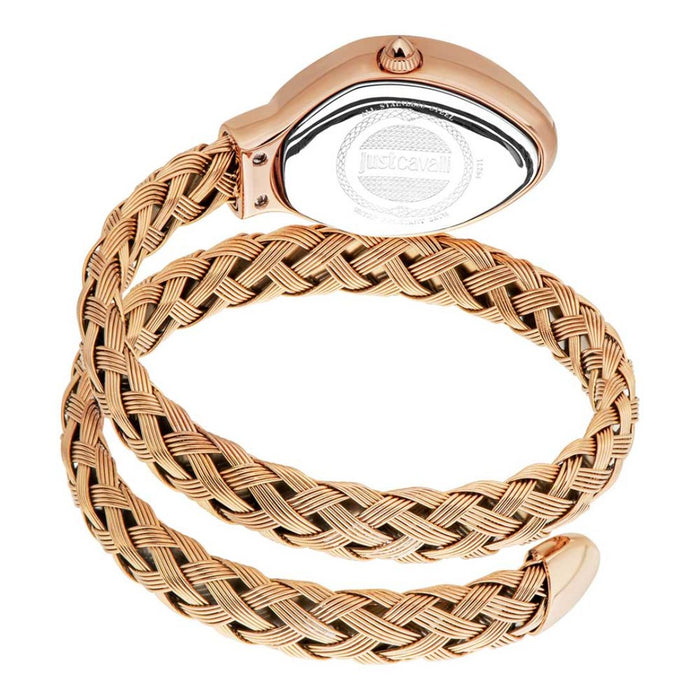 Just Cavalli Women’s Wrap Bracelet Watch – Rose Gold with Green Dial JC1L264M0045 - Authentic